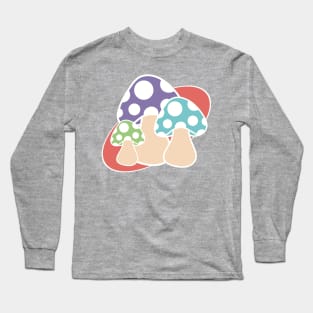 Polka Dot Mushroom Trio Long Sleeve T-Shirt